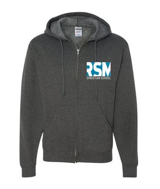 Full Zip front Sweatshirt RSMCH Charcoal